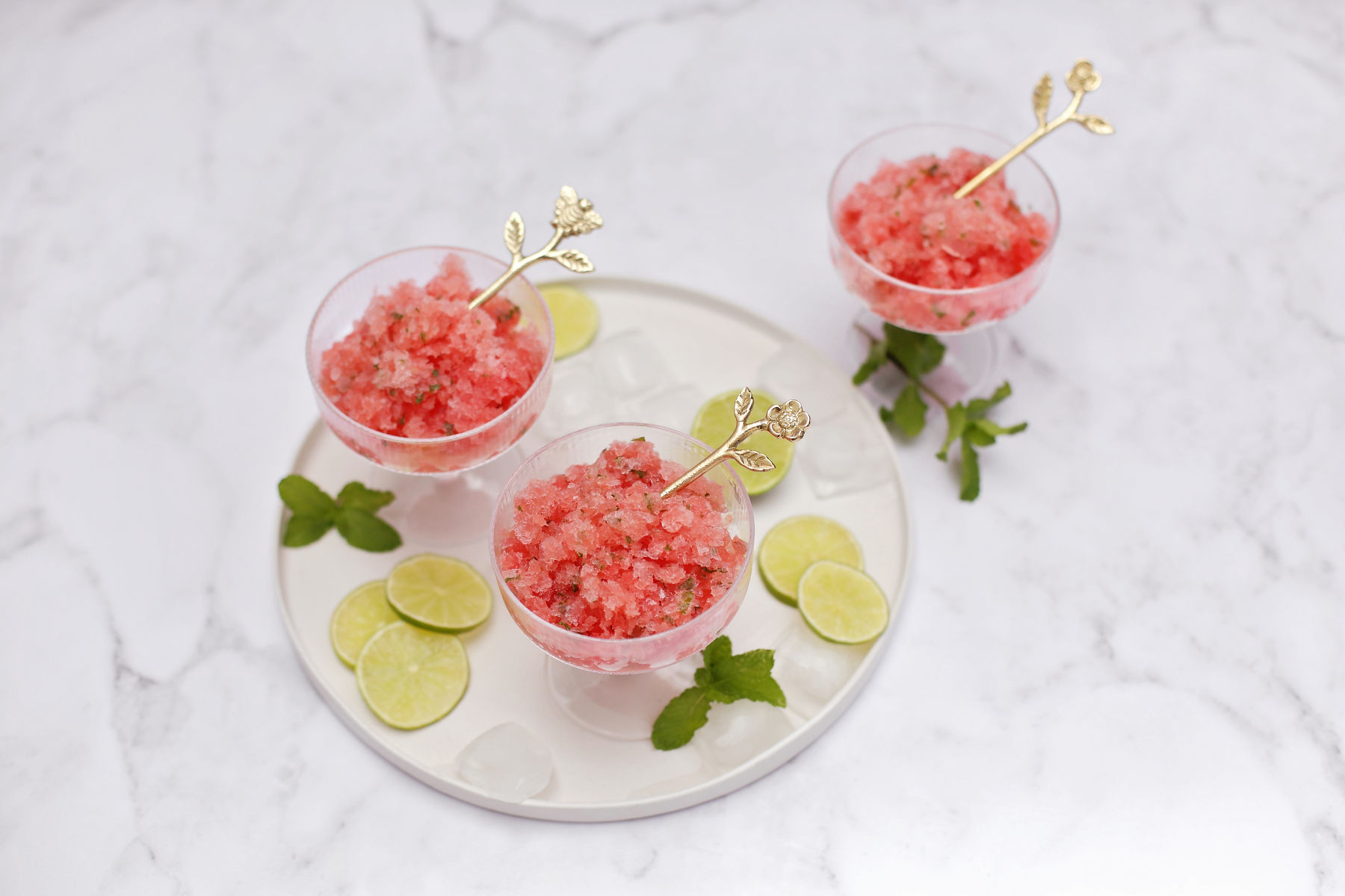 Watermelon, Lime & Mint Granita
